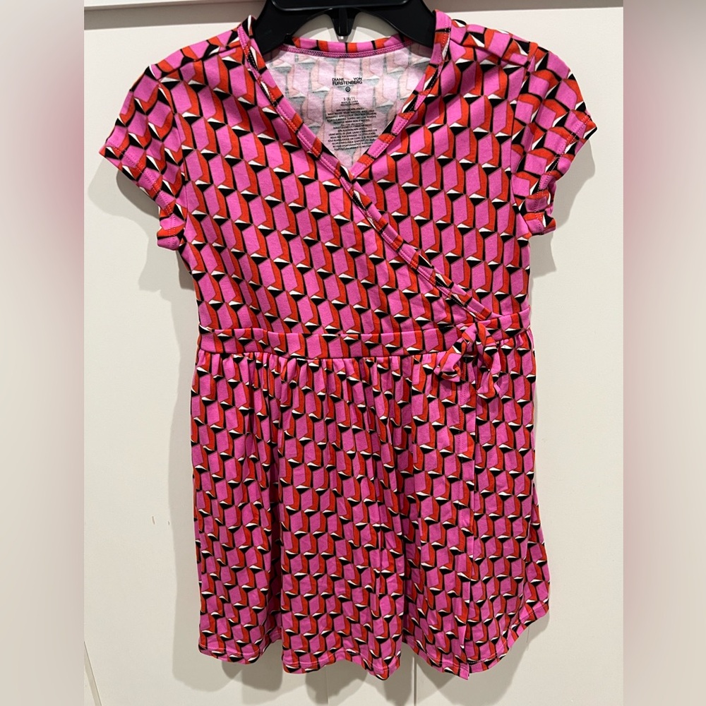 Diane Von Furstenberg Target Collab Pink Geometric Print Casual Kids Dress